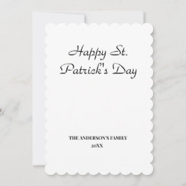 Carte simple minimum ajouter votre texte st. patricks da