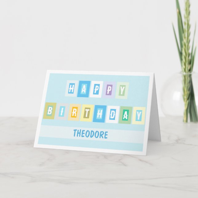 Carte Simple Modern Bright and Cheery Birthday Card (Devant)