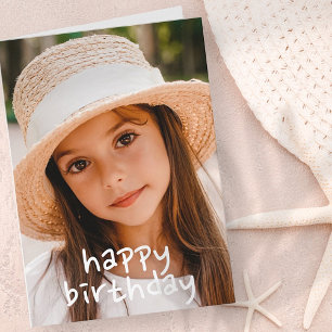Carte Simple moderne amusant Photo personnalisée Anniver