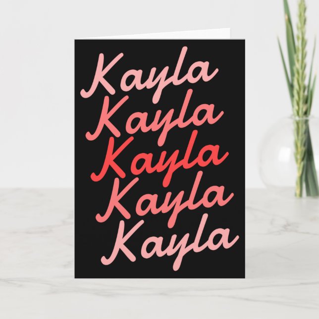 Carte Simple Moderne Nom De Tygraphie Cool Enfant  (Devant)