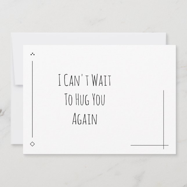 Carte Simple Noir & Blanc Je ne peux pas attendre de vou (Devant)