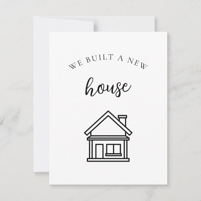 Carte Simple Nous Avons Construit Une Nouvelle Maison No (Devant)