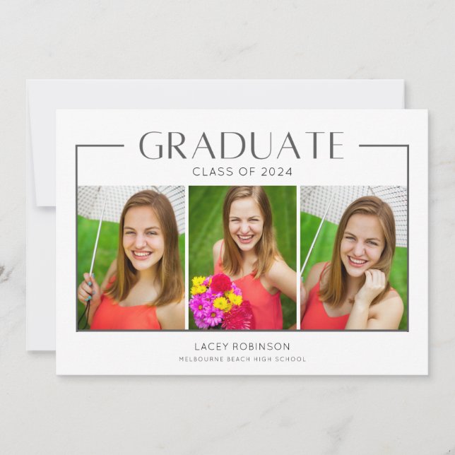 Carte Simple Photo High School Graduation Party Invitati (Devant)