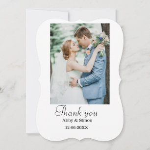 Carte Simple photo minimal mariage moderne élégant
