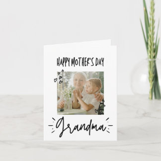 Carte Simple pour grand-mère | Photo personnalisée pour 