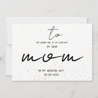 Carte Simple Pour Ma Mère Le Jour Du Mariage Ajouter Un 