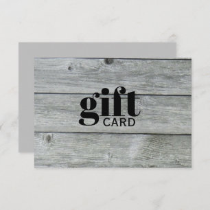 Carte Simple Rustic Grey Beauté personnalisée Certificat