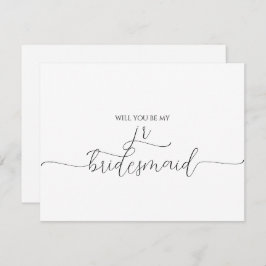 Carte Simple Script Minimal Junior Bridesmaid Propositio