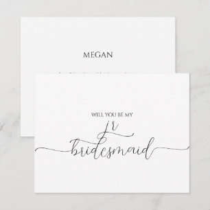 Carte Simple Script Minimal Junior Bridesmaid Propositio