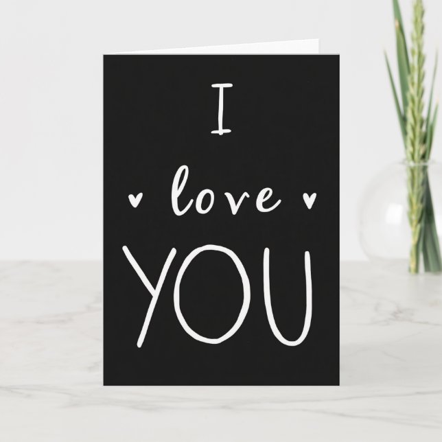 Carte Simple Smooth Je T'Aime (Devant)