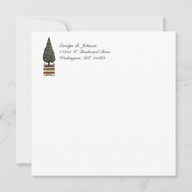 Carte simple standard en Boxwood Topiary (Devant)