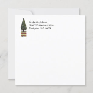 Carte simple standard en Boxwood Topiary 