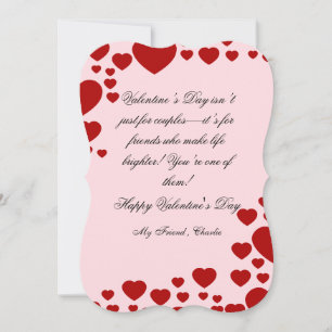 Carte Simple Sweet Friendship Saint Valentin