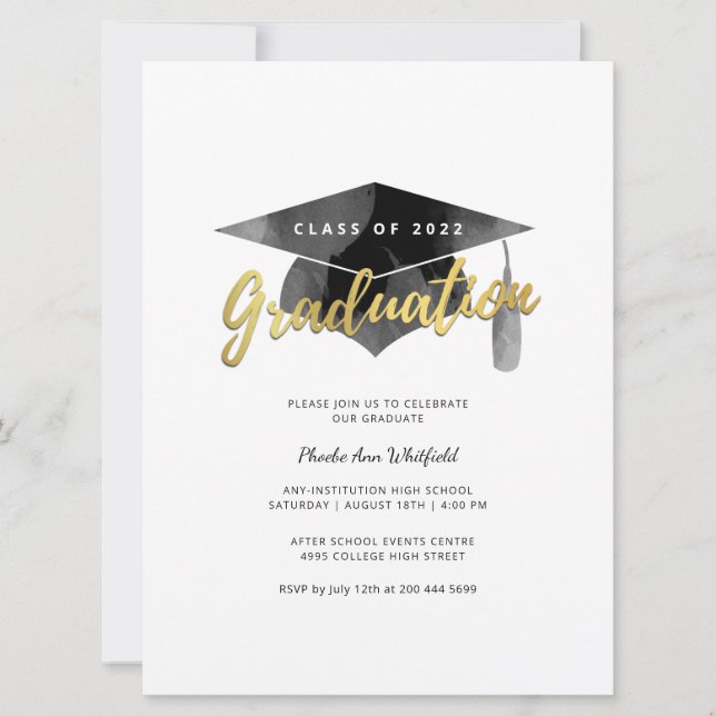 Carte Simple Typographie Grad Minimaliste Grad Gradualis (Devant)
