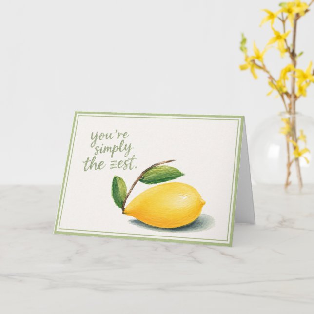 Carte Simplement le Zeste (Fleur jaune)