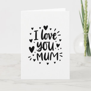 Carte sincère 'Je t'aime Maman'