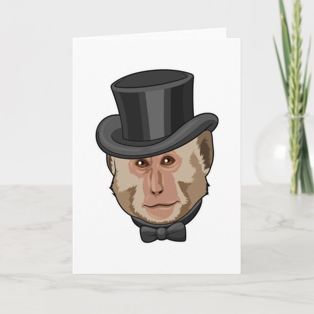 Carte Singe avec Cylindre (Devant)