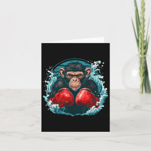 Carte Singe Boxer Avec Gants Boxer Kickboxing Funny B