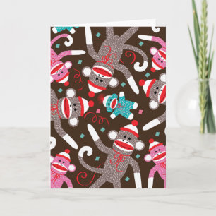 Carte Singe Chaussette