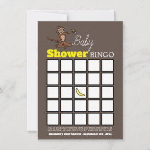 Carte Singe Cheeky, Bingo Baby shower
