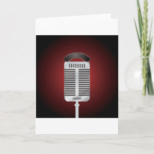 Carte Singing Microphone Greeting Cards