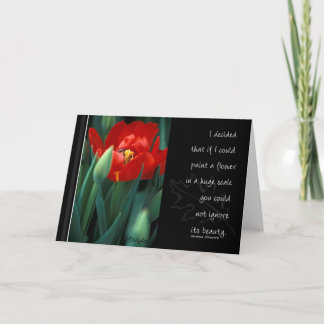 Carte Single Red Tulip