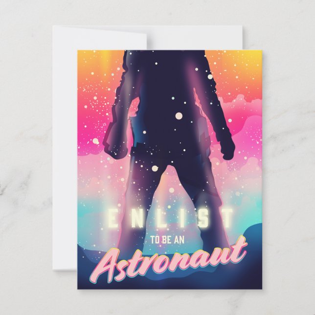 Carte S'inscrire pour devenir astronaute (Devant)