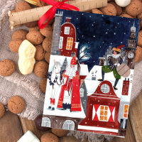 Sinterklaas & Piet sur les toits d'Amsterdam