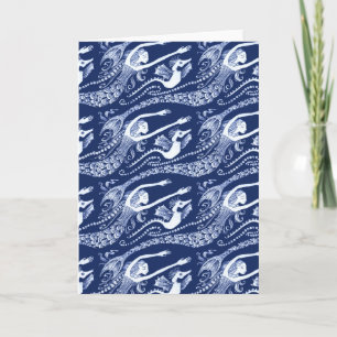 Carte Sirène aux perles et cheval de mer