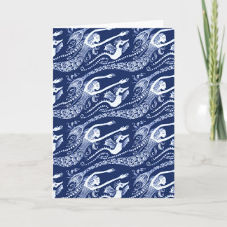 Carte Sirène aux perles et cheval de mer