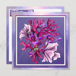 Carte Sirène d'océan violet