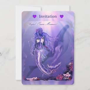 Carte Sirène d'océan violet