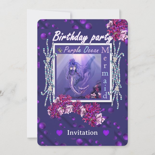 Carte Sirène d'océan violet (Devant)