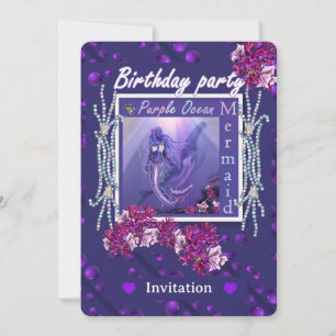 Carte Sirène d'océan violet