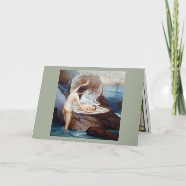 Carte Sirène et bébé (Devant)