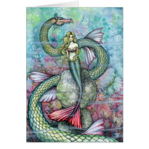 Carte Sirène et Serpent de Mer ~ Vierge