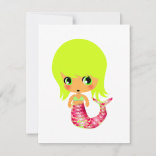 Carte sirène magique chibi 3