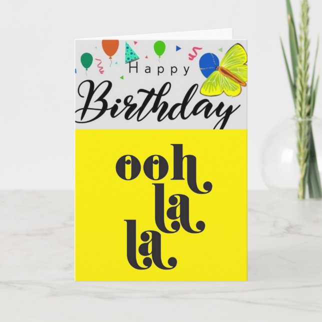 CARTE **SIS** OOH LA LA C'EST VOTRE ***ANNIVERSAIRE*** (Devant)