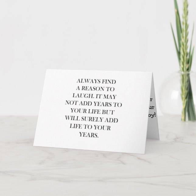 CARTE *SIS* PROFITEZ DE VOTRE ANNIVERSAIRE AVEC BEAUCOUP (Devant)