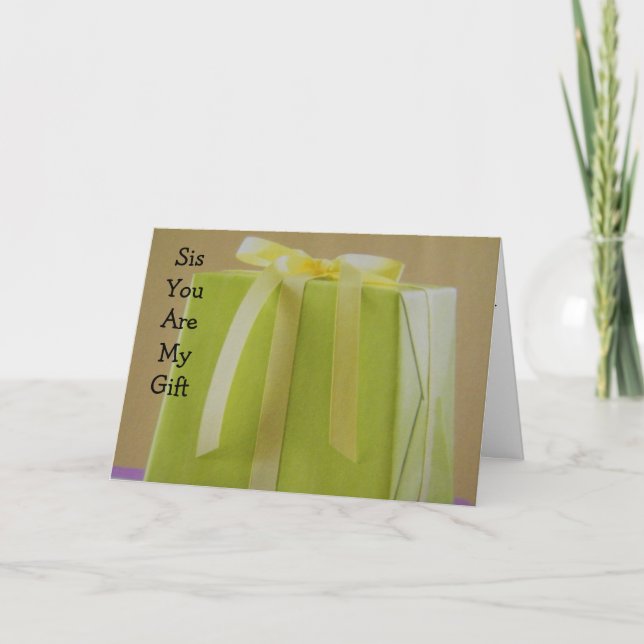 CARTE "SIS, TU ES MON CADEAU" JOUR DES MÈRES (Devant)