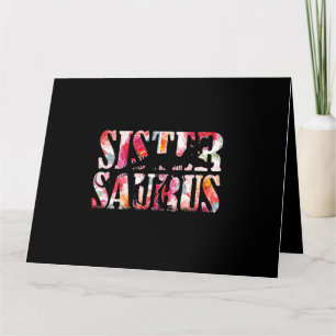 Carte Sistersaurus Dinosaur Soeur Florale Saurus Mères
