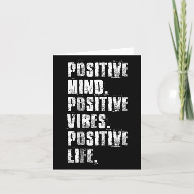 Carte Sitive Mind Sitive Vibes Sitive Life Motivational  (Devant)