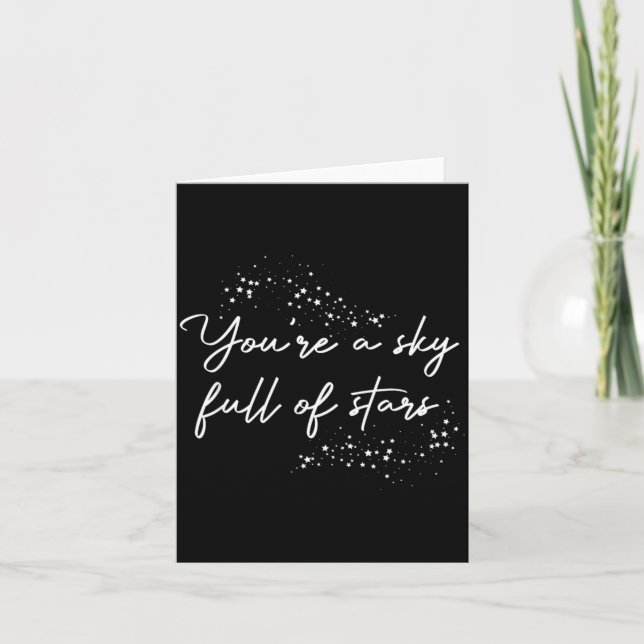 Carte Sitive Motivation Vous êtes un ciel plein d'étoile (Devant)