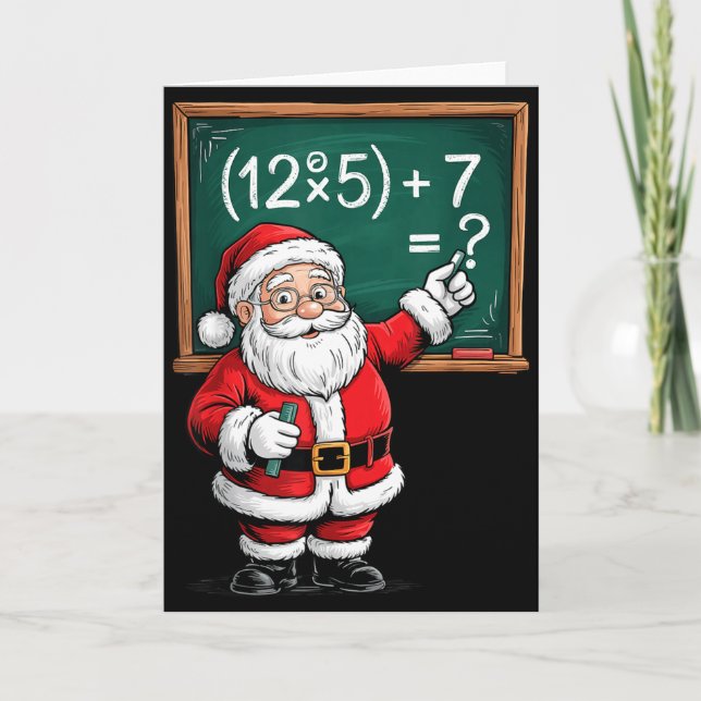 Carte Six Seven 67 Meme Santa Math Teacher Christmas Men (Devant)