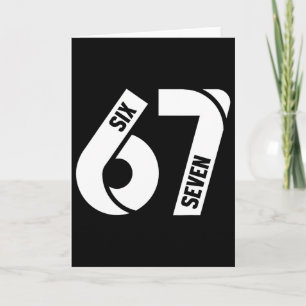 Carte Six Seven 6 7 Mème Drôle Numéro 67 Allons Devenir