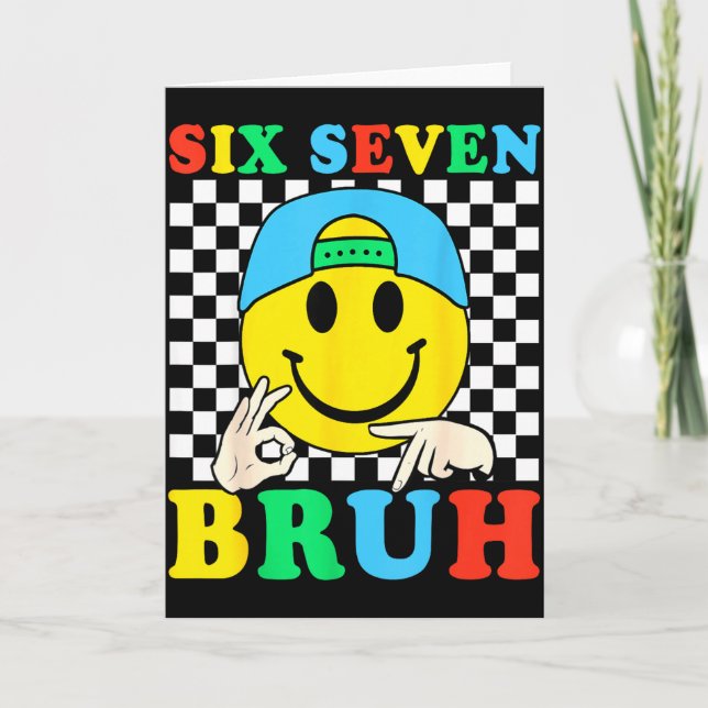 Carte Six Seven Bruh Boys 67 Meme Gen Alpha Slang 6 7 Ki (Devant)