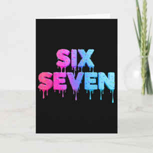 Carte Six Seven Crème Glacée Dégoulinante Argot Gen Alph