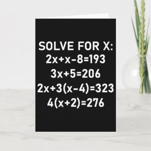Carte Six Seven Mème Math Algèbre Blague Résoudre Pour X