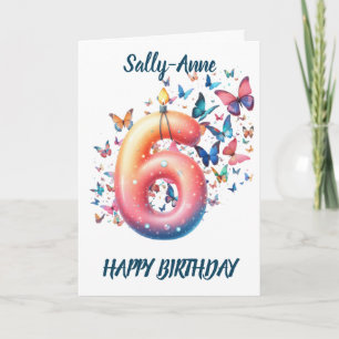 CARTE SIXIÈME ANNIVERSAIRE BALLONS JOYEUX ANNIVERSAIRE