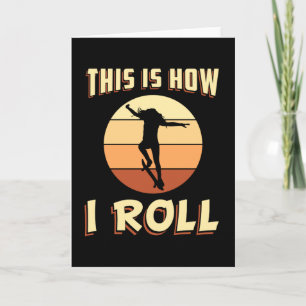 Carte Skate Girl Sk8 Skateboard Retro Idée cadeau